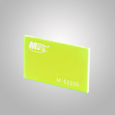 Tansparent ফ্লুরোসেন্ট সবুজ পাতলা নমনীয় প্লাস্টিক গ্লাস শীট কাস্টম কাটা Plexiglass