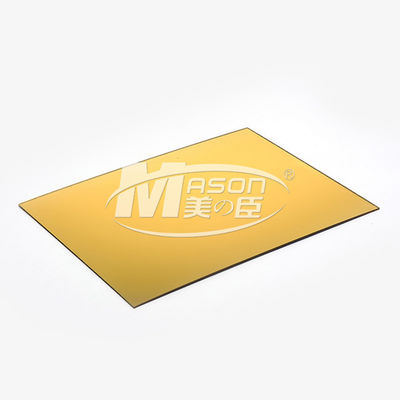 5mm 1220 X 1830mm প্লাস্টিক মিরর শীট গোল্ড সিলভার ওয়ান সাইড PMMA