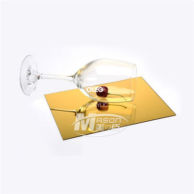 ব্যাপকভাবে সজ্জা জন্য 4X8ft কাটিয়া স্বর্ণ মিরর এক্রাইলিক শীট