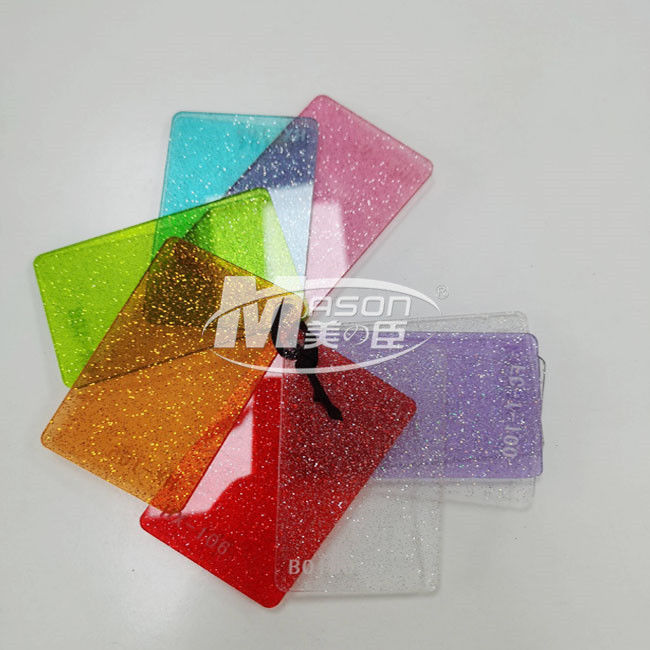ক্রাফট আলংকারিক জন্য 3mm 1220x2440 রঙিন লাল হলুদ নীল চকচকে এক্রাইলিক শীট