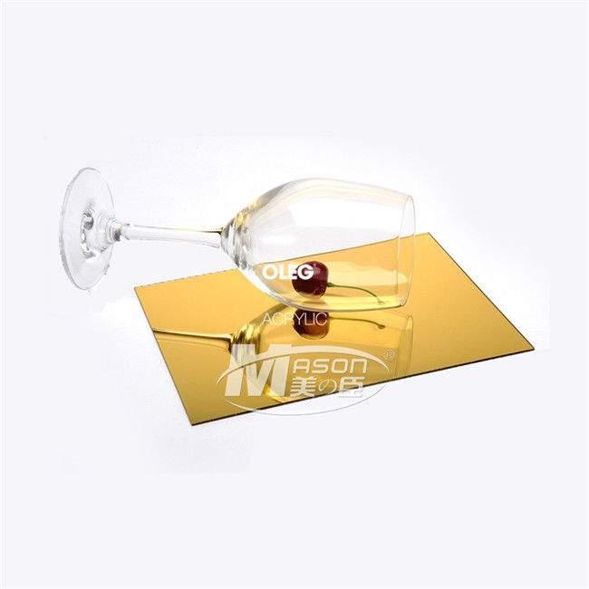 ব্যাপকভাবে সজ্জা জন্য 4X8ft কাটিয়া স্বর্ণ মিরর এক্রাইলিক শীট